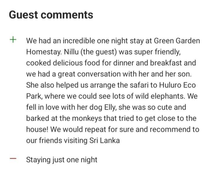 Green Garden Homestay Giritale Exterior foto